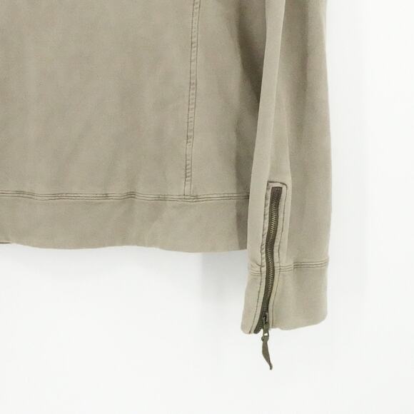 Marrakech Jacket Womens XL Taupe Moto Utility Style Full Zip Stretch Pockets New - Picture 10 of 16